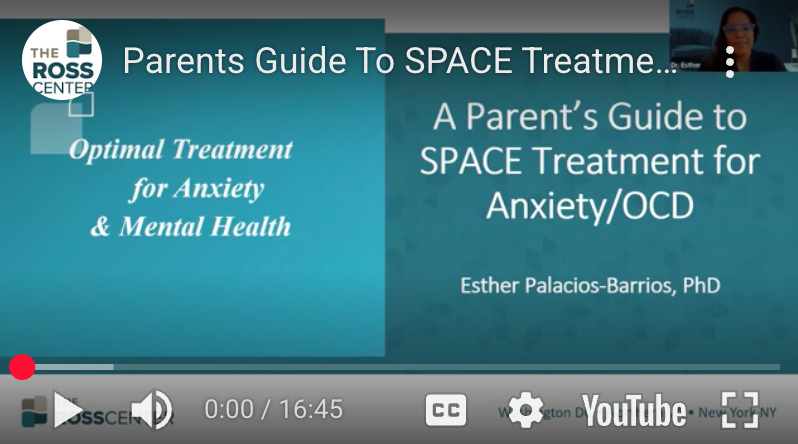 Watch the video to learn more about what is involved in SPACE treatment for parents of anxious children.